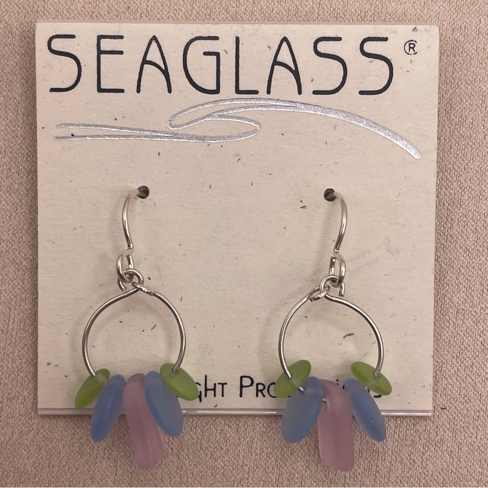 Seaglass Multicolor Dangle Earrings